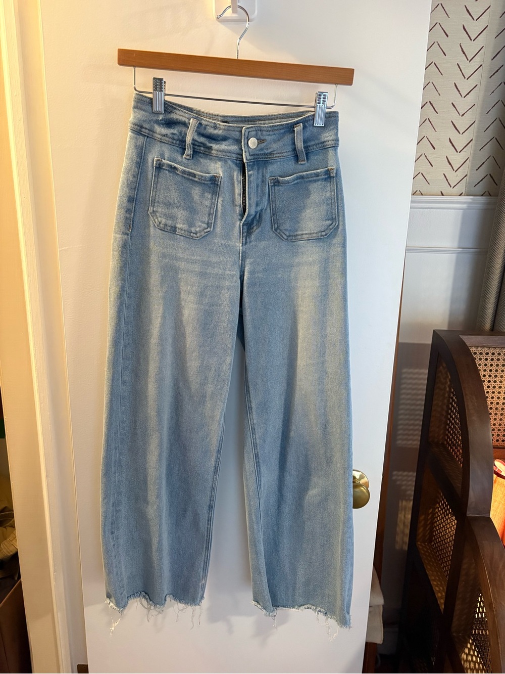Bohme | wide leg crop raw edge jeans